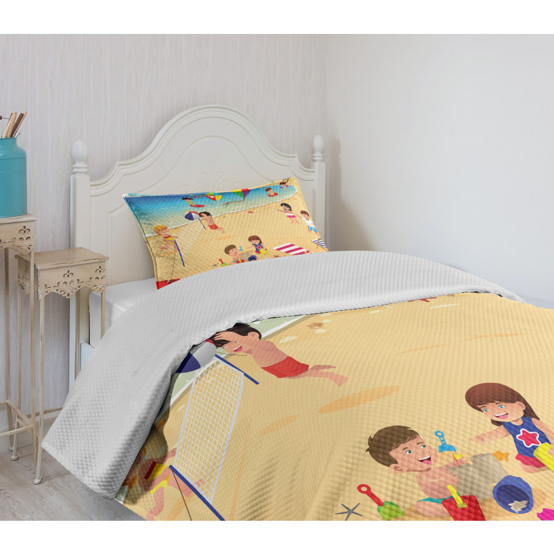 Beach Volleyball Bedspread Set