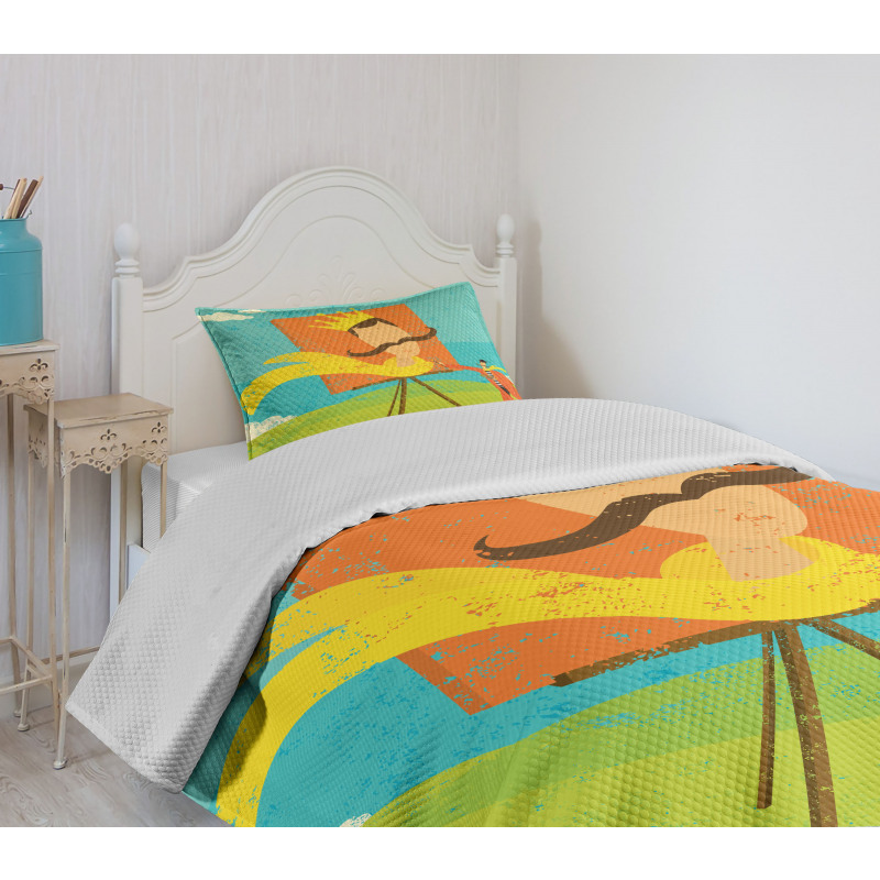 Funny Cartoon Artist Bedspread Set