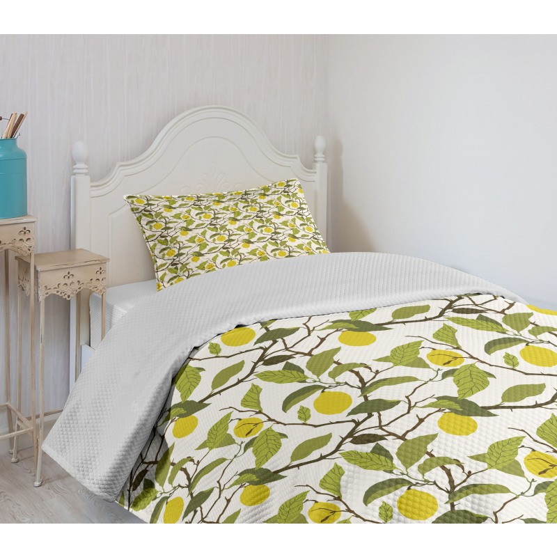 Bloomeless Lemon Tree Bedspread Set