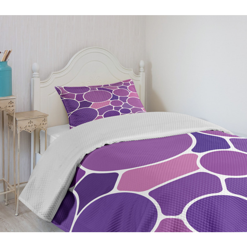 Retro Glass Motif Bedspread Set