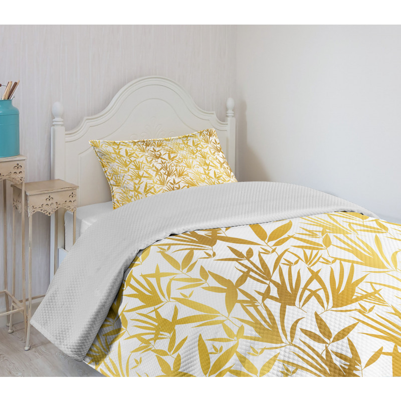 Tropic Bamboo Leaves Bedspread Set