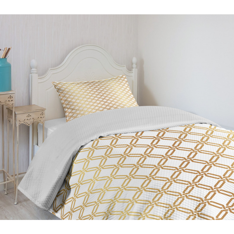 Netted Hexagonal Bedspread Set
