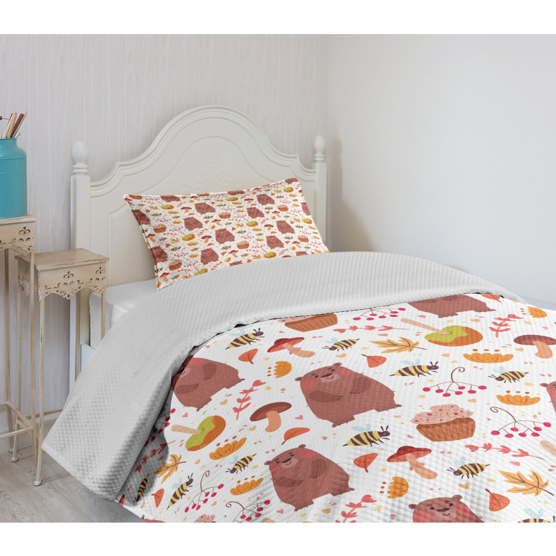 Autumn Forest Wildlife Bedspread Set