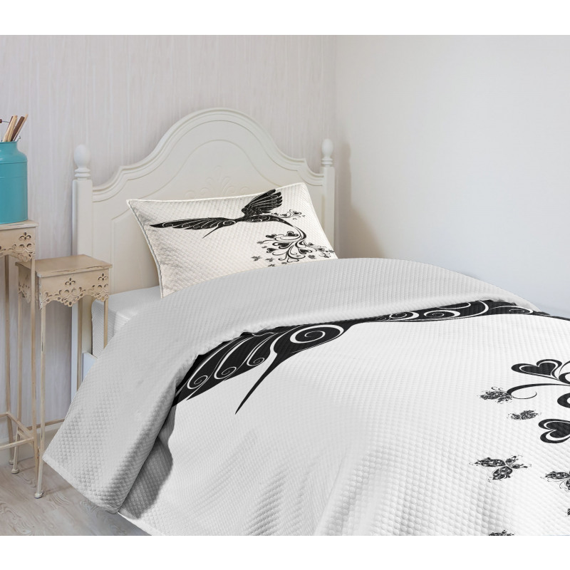 Hummingbird Heart Bedspread Set