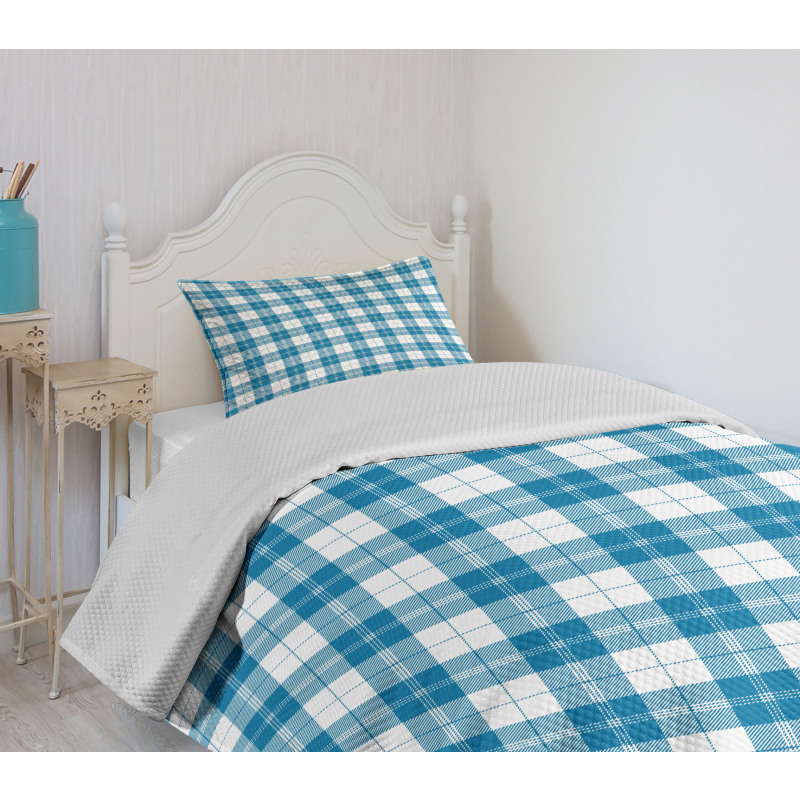 Scottish Checkered Bedspread Set