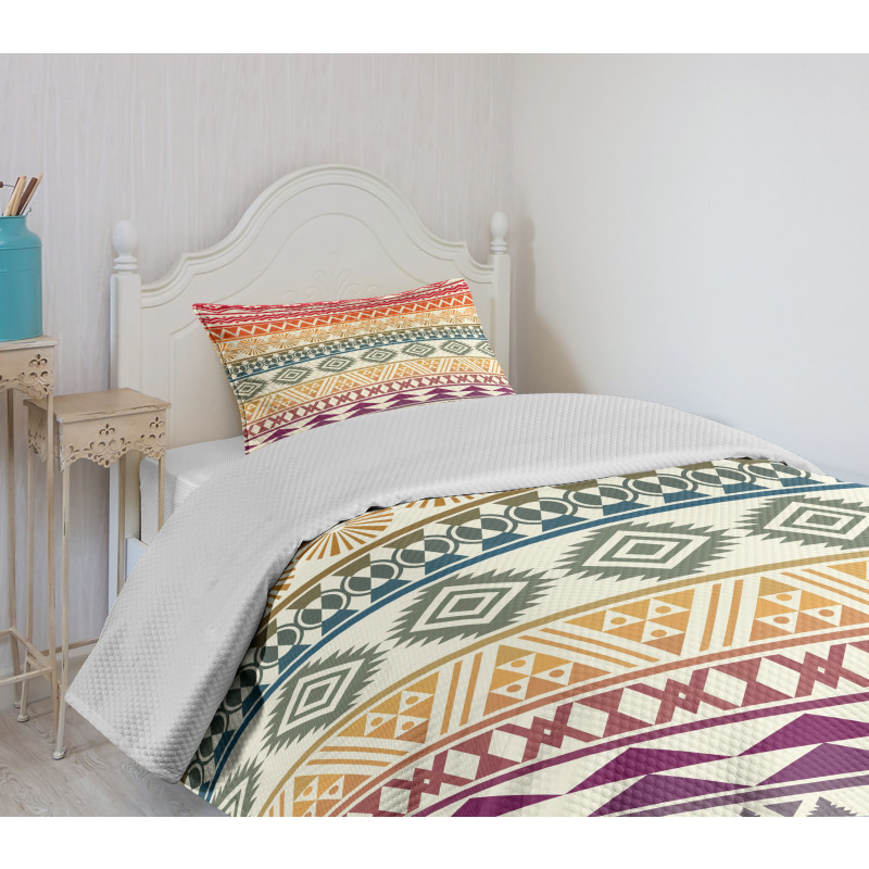 Geometric Zig Zag Lines Bedspread Set