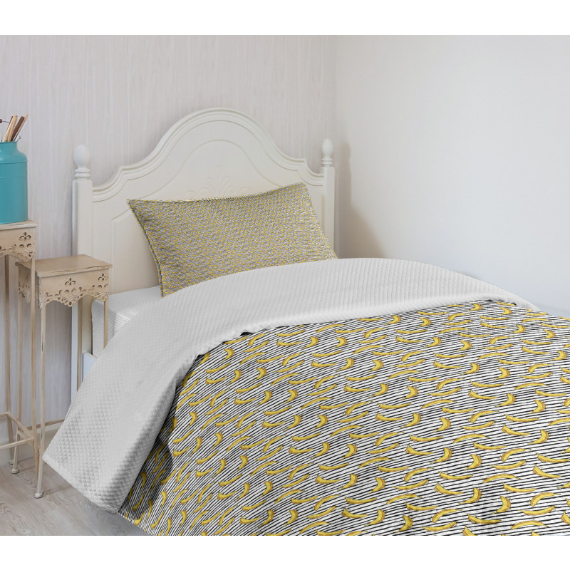 Bananas on Stripes Bedspread Set