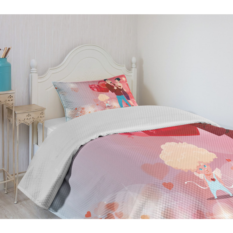 Afro Haired Cupid Bedspread Set