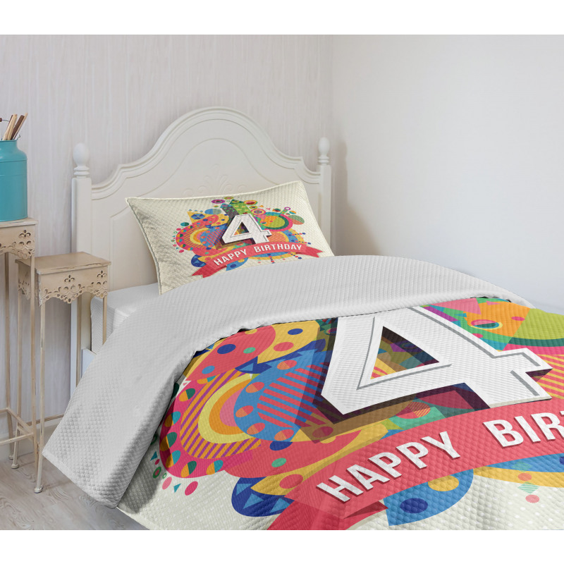 4 Years Old Colorful Bedspread Set