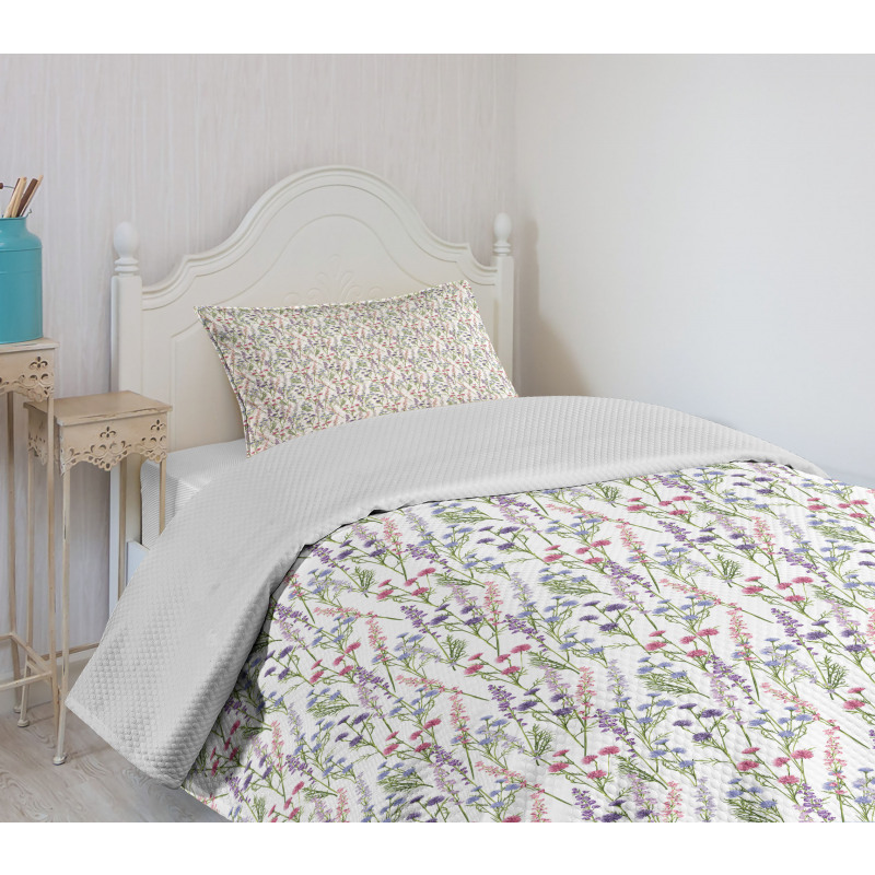 Cow Parsley Cornflower Bedspread Set