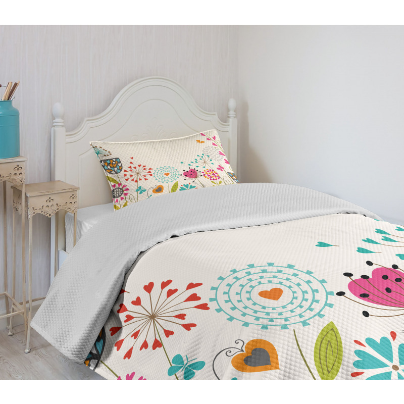 Hearty Dandelion Seeds Bedspread Set