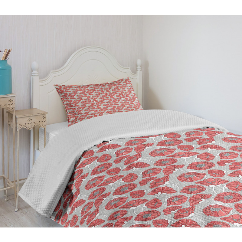 Poppy Petals Polka Dots Bedspread Set
