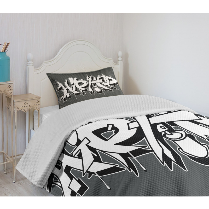 Urban Grafitti Spray Bedspread Set