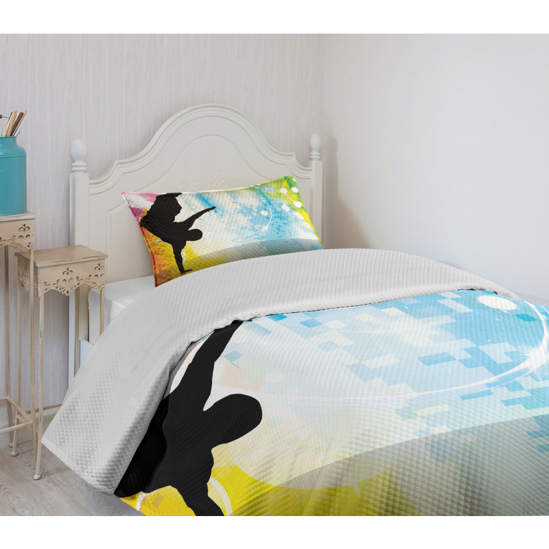 Breakdancing Theme Bedspread Set