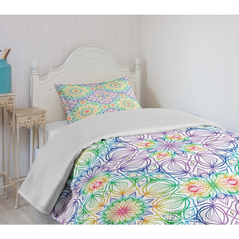Colorful Stripe Bedspread Set