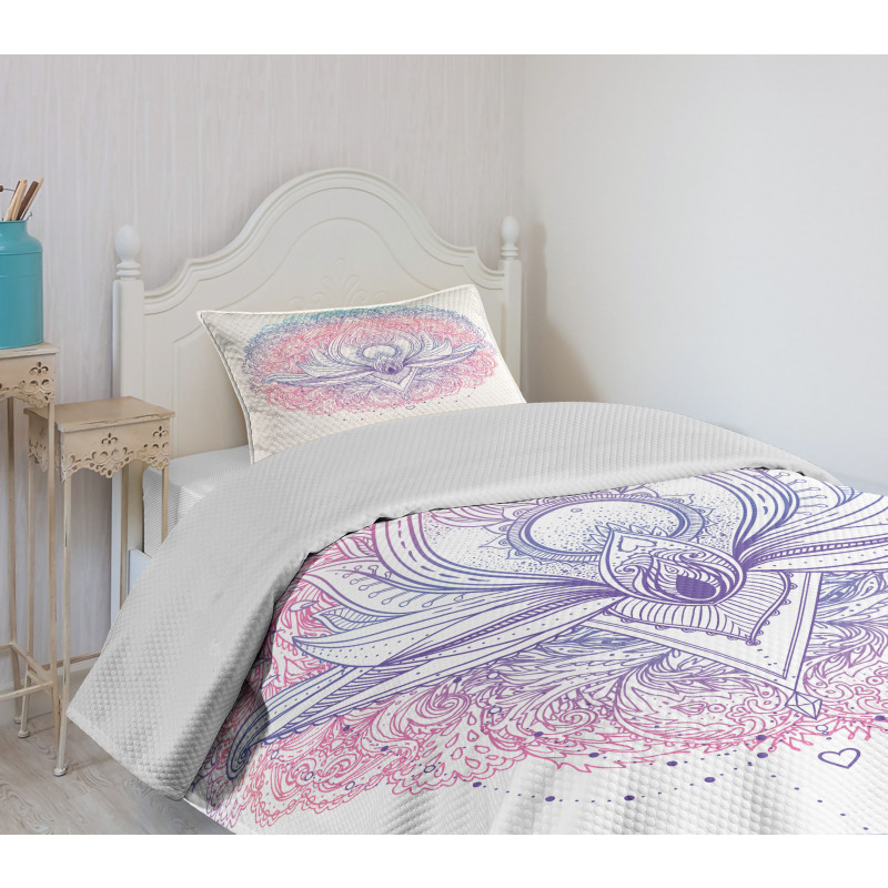 Abstract Lotus Bedspread Set