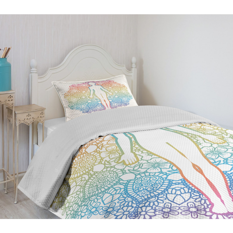 Yoga Outline Bedspread Set