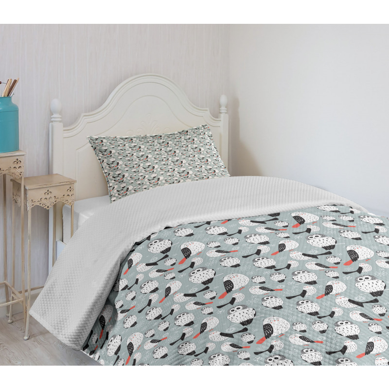 Cartoon Long-Eared Owl Bedspread Set