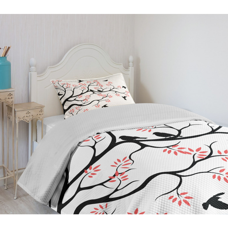 Mockingbird on Plane Tree Bedspread Set