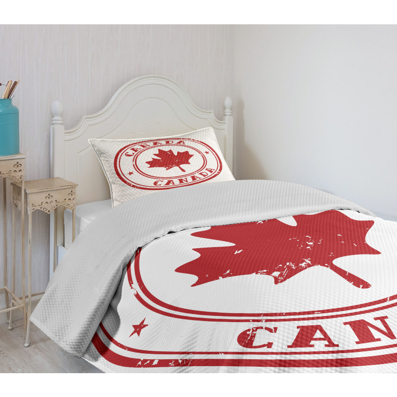 Rubber Stamp Design Bedspread Set