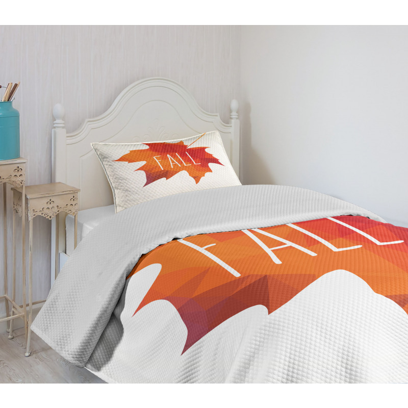 Low Poly Maple Leaf Bedspread Set