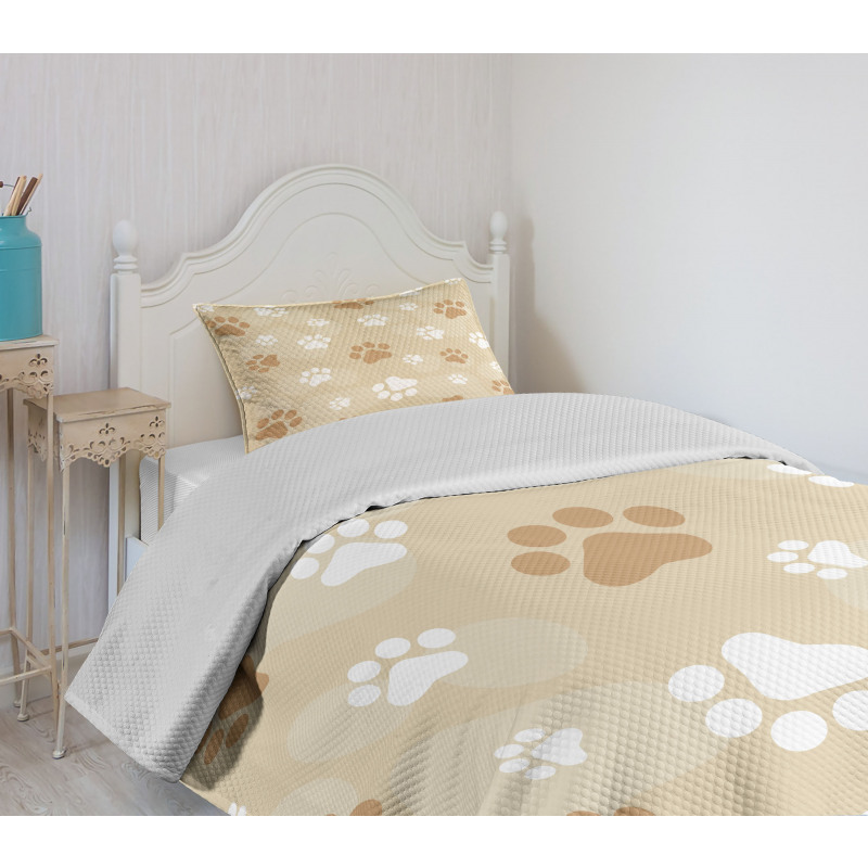 Baby Dog Pet Paws Bedspread Set