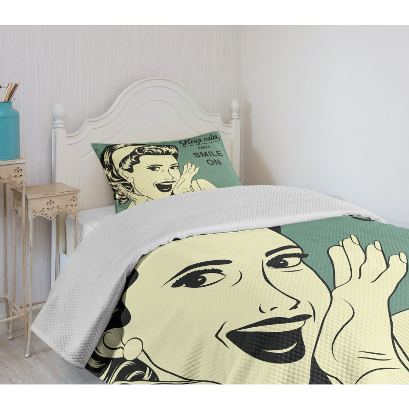 Smiling Lady Bedspread Set