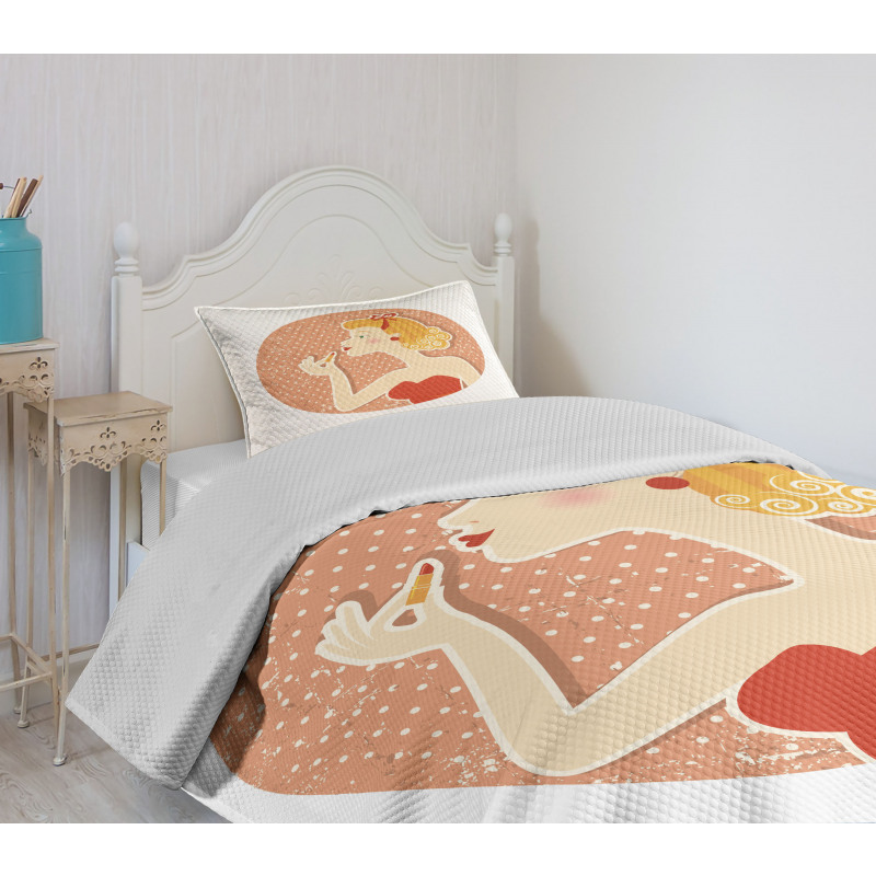 Pin up Female Bedspread Set