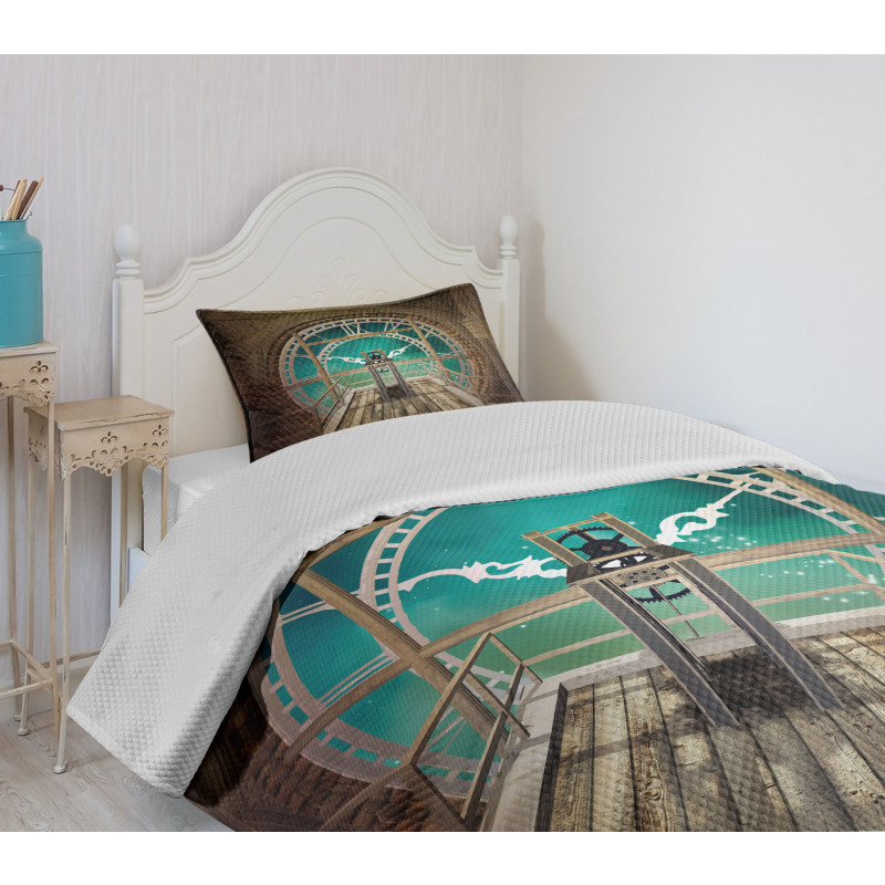 Fantasy Clock Tower Bedspread Set