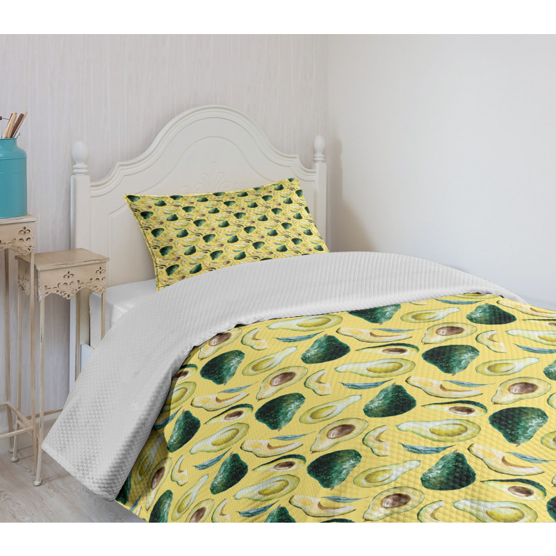 Watercolor Summer Food Bedspread Set