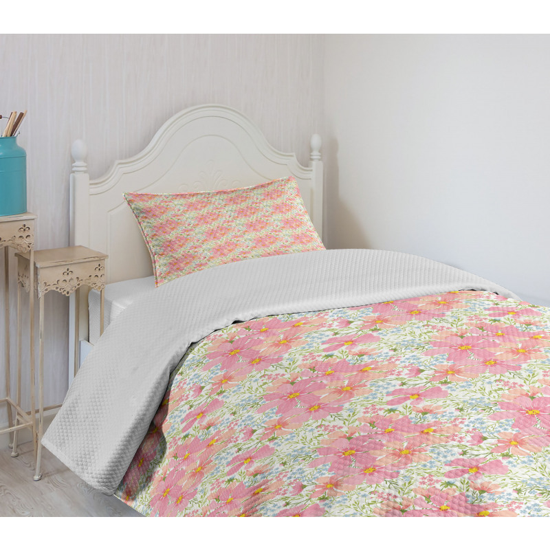 Flowers and Herbs Bedspread Set