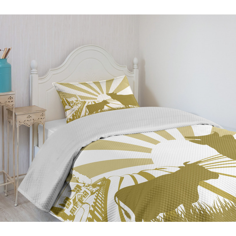 Idyllic Cottage Theme Bedspread Set