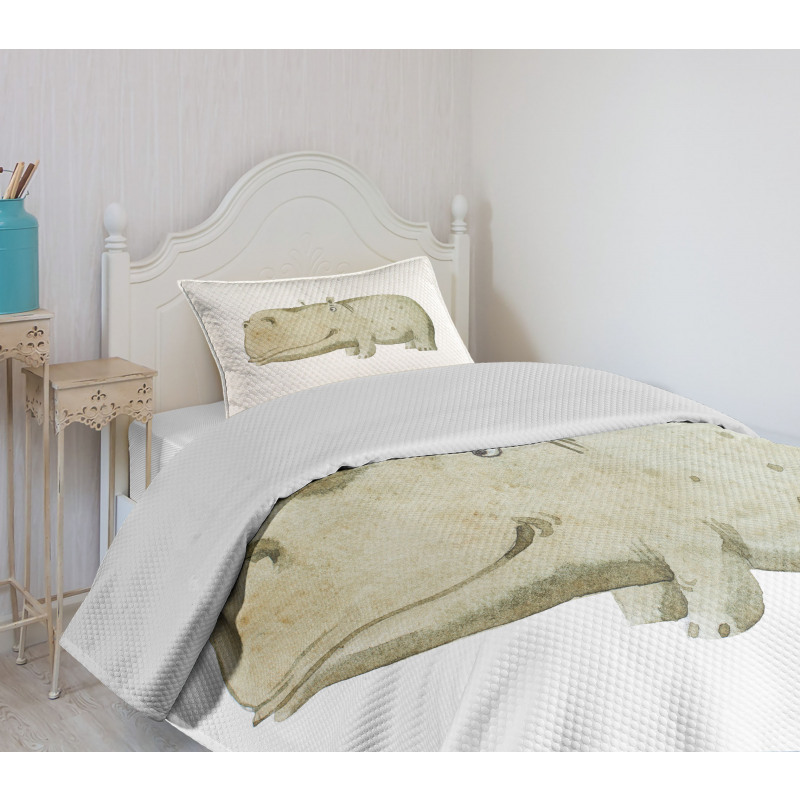 Watercolor Style Baby Bedspread Set