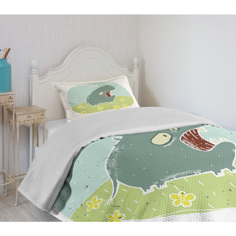 Roaring Hippo Clouds Bedspread Set