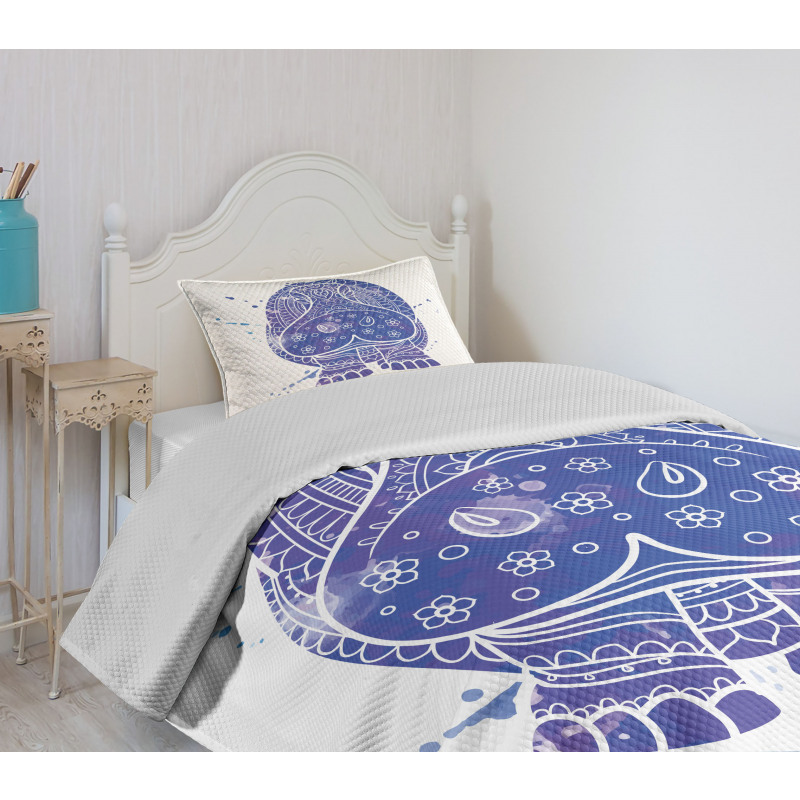 Lace Ornamental Ombre Bedspread Set