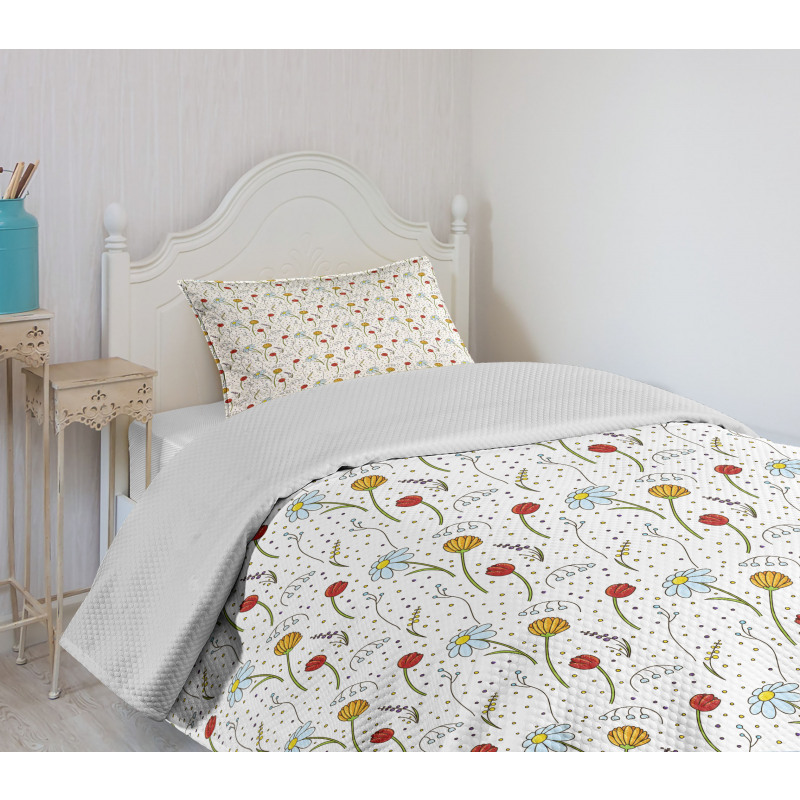 Spring Gardening Theme Bedspread Set