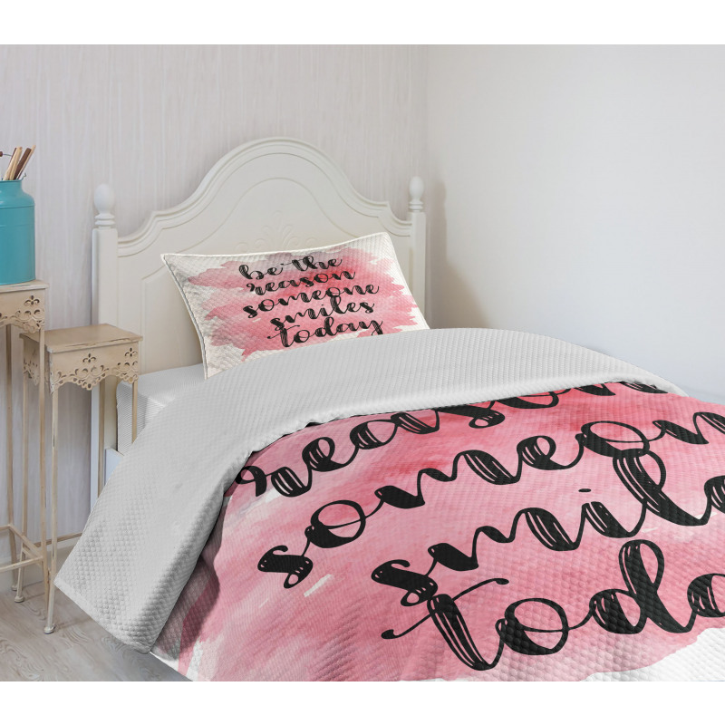 Calligraphy Watercolors Bedspread Set