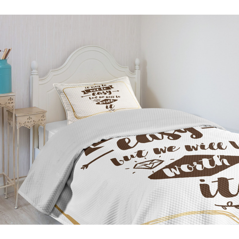 Wedding Diamond Shape Bedspread Set