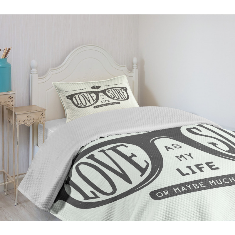 I Love Surf as My Life Bedspread Set