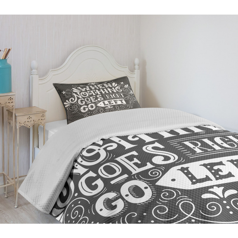 Inspirational Message Bedspread Set