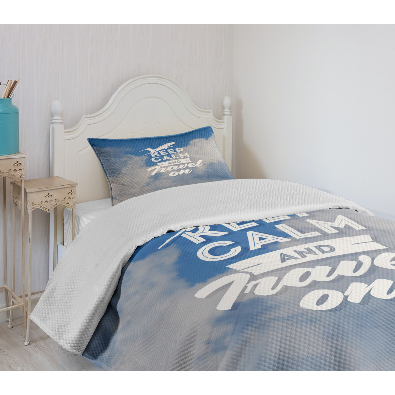 Keep Calm and Travel Bedspread Set