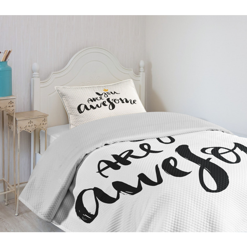 You Are and Crown Bedspread Set