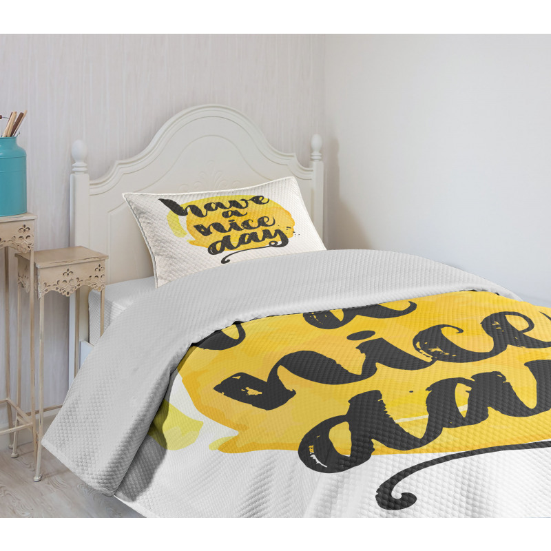 Positive Have a Nice Day Bedspread Set