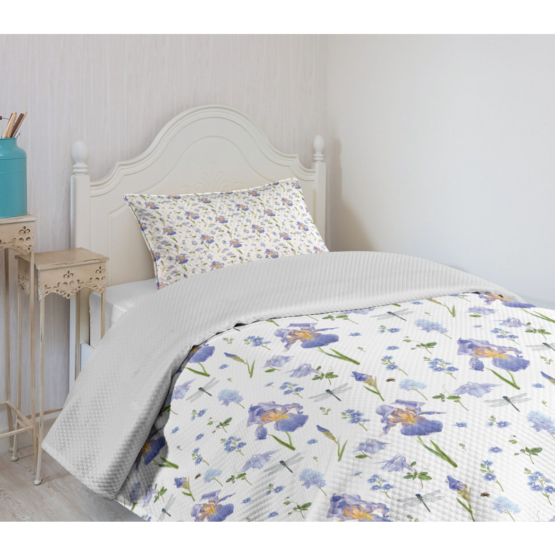 Dragonfly Romance Nature Bedspread Set