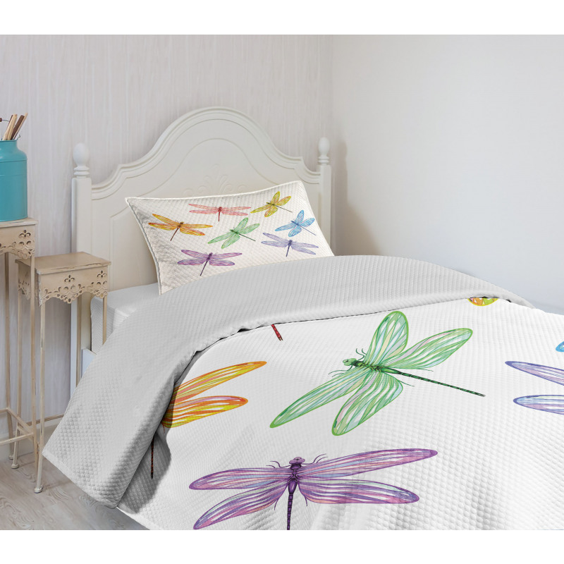 Fantasy Bugs Pattern Bedspread Set