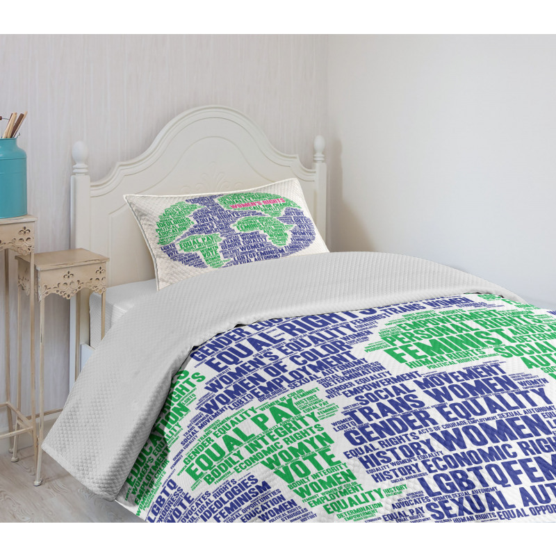 Equality Around World Bedspread Set