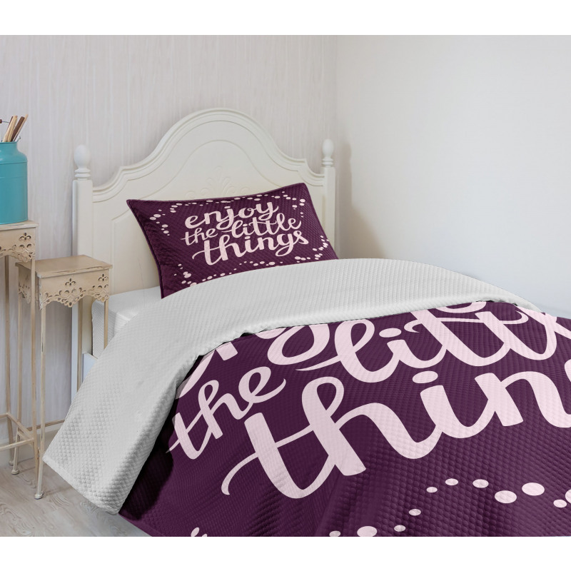 Motivation Boost Phrase Bedspread Set