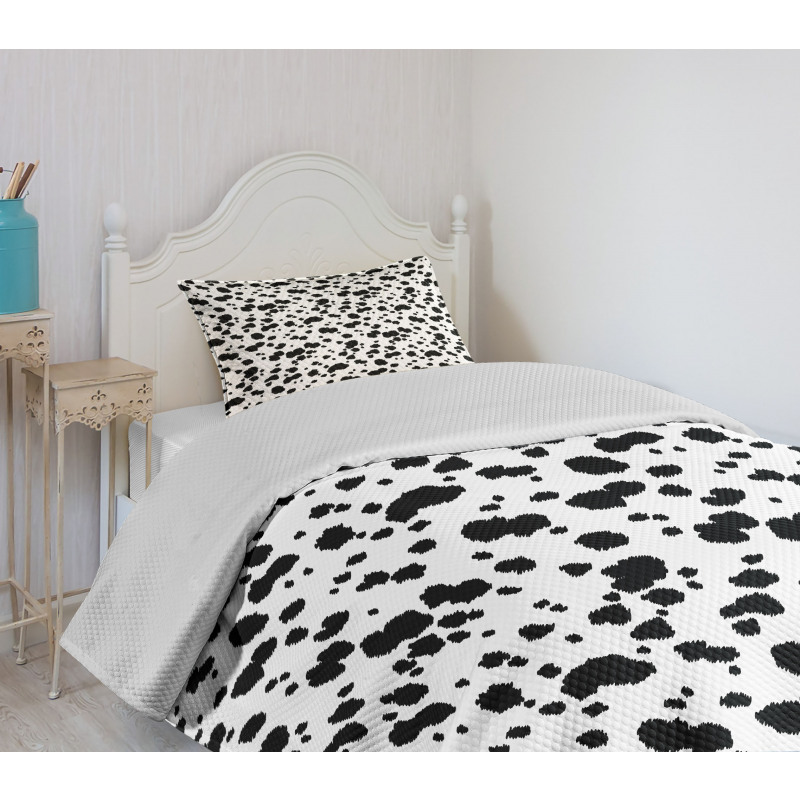 Dalmatian Print Texture Bedspread Set