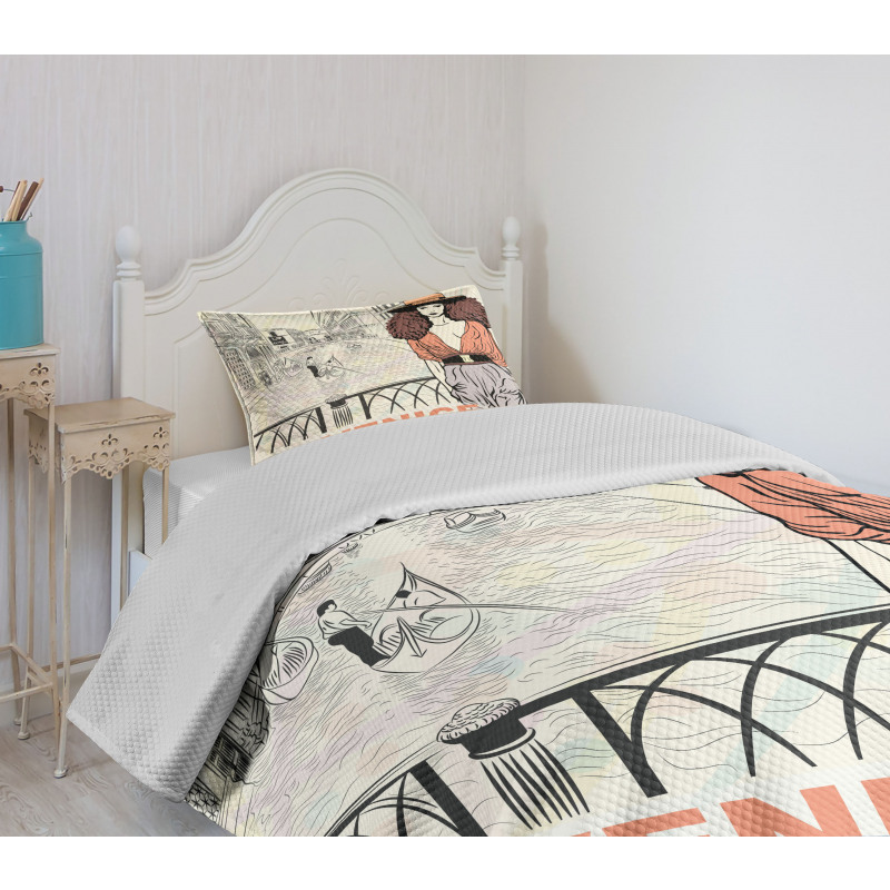 Fashion Girl Canal Italy Bedspread Set