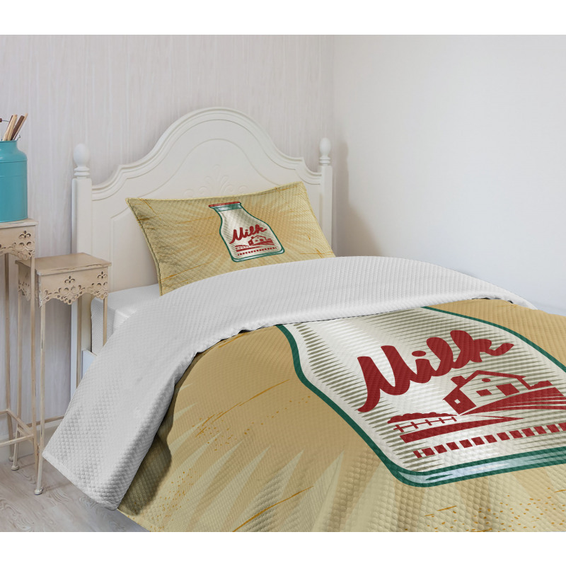 Retro Milk Bottle Bedspread Set